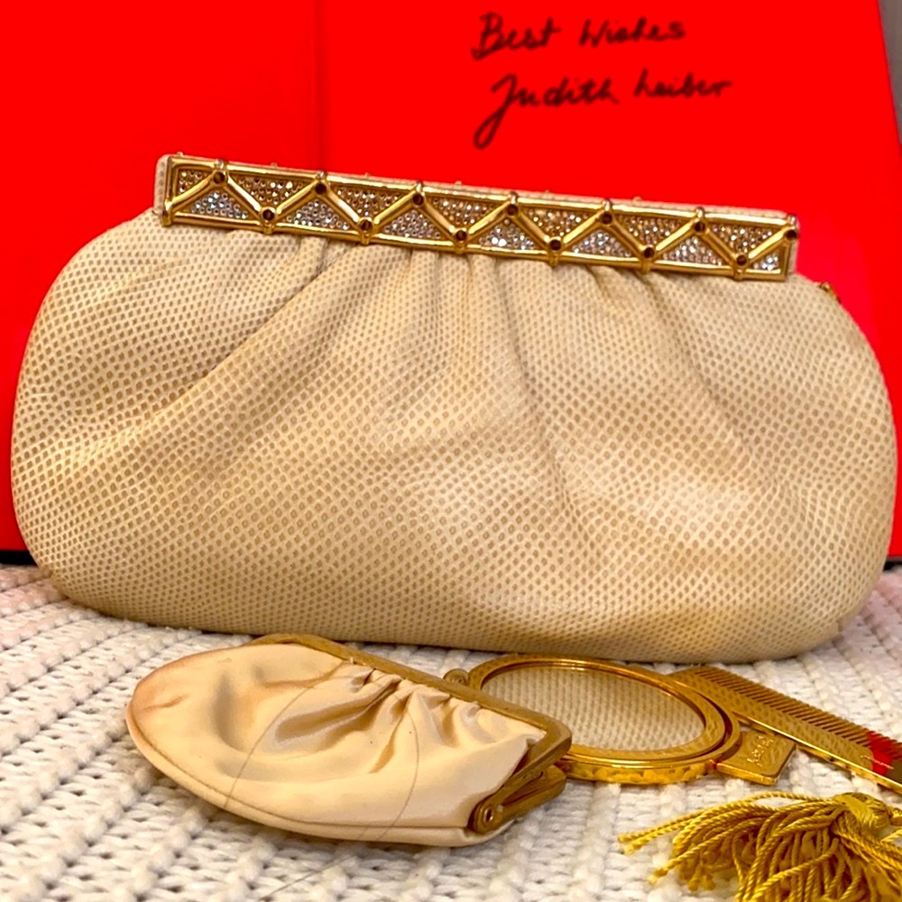 Rare Vintage Judith Leiber Karung Snake Evening Clutch/Bag